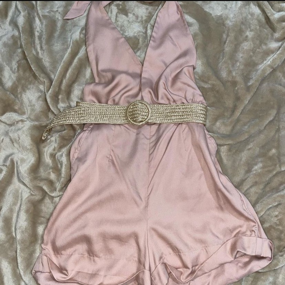 Pink Jumpsuit with Belt NEW